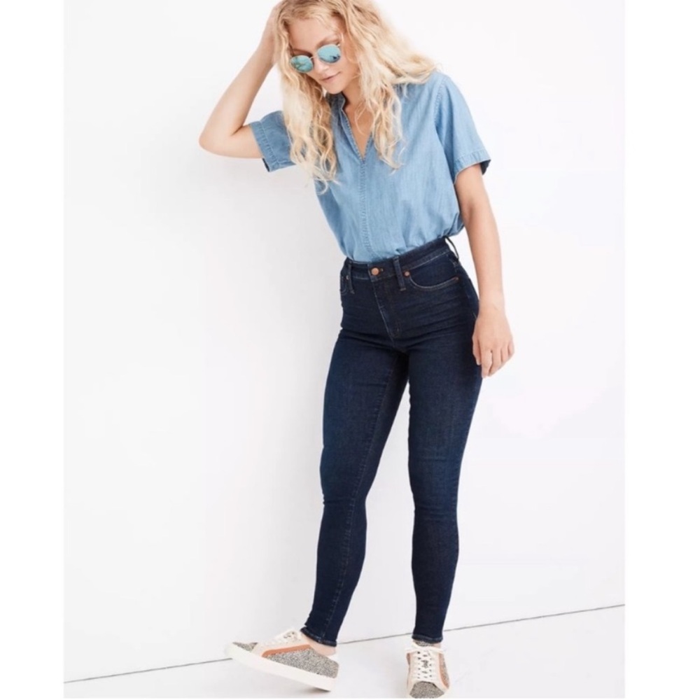 Madewell Curvy High Rise Skinny‎ Jeans Dark Wash Size 26 - Picture 3 of 9